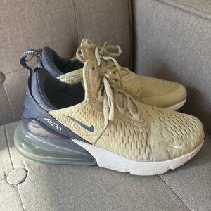 Nike Air Max 270 Women's sneakers in cream ("bone white") and blue - size 6